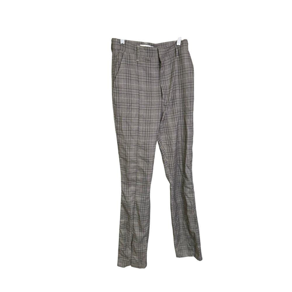 Abercrombie & Fitch Plaid Skinny Pants Ultra High Rise Size 26 2 Gray Check